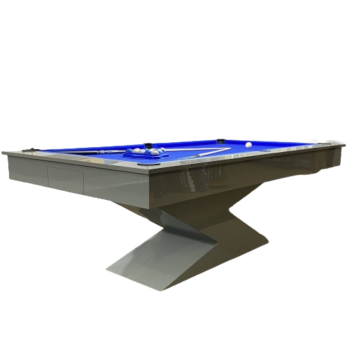 The Gloss Grey LIGHTNING Pool Diner Table by Superpool UK