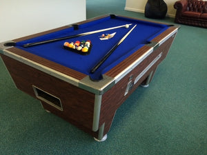 RECONDITIONED 6' x 3' Rosewood Superleague Free Play Pool table