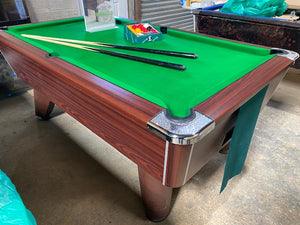 ***RECONDITIONED*** 7' x 4' DARK WALNUT Supreme Winner Free Play Pool table